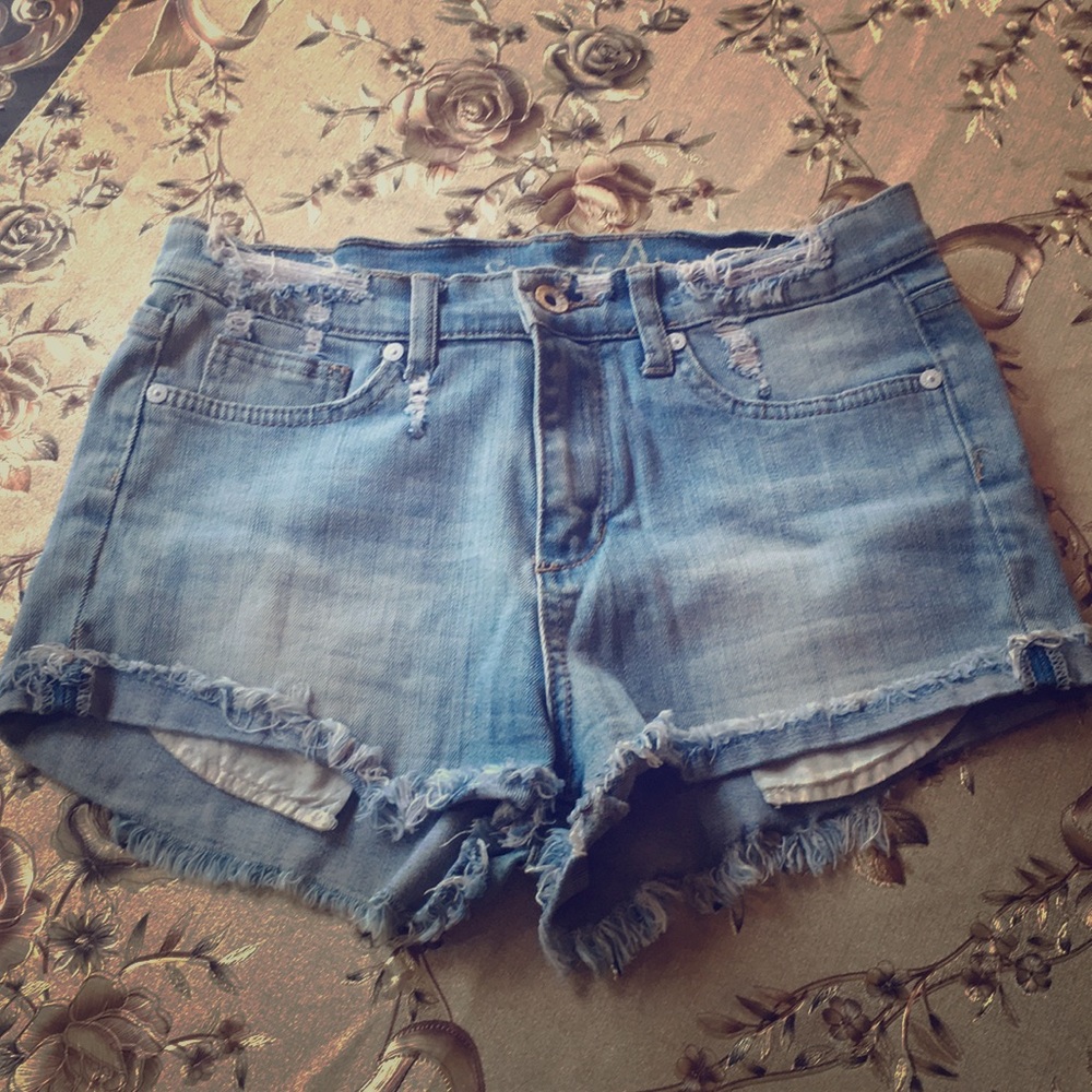 Frayed Jean Shorts